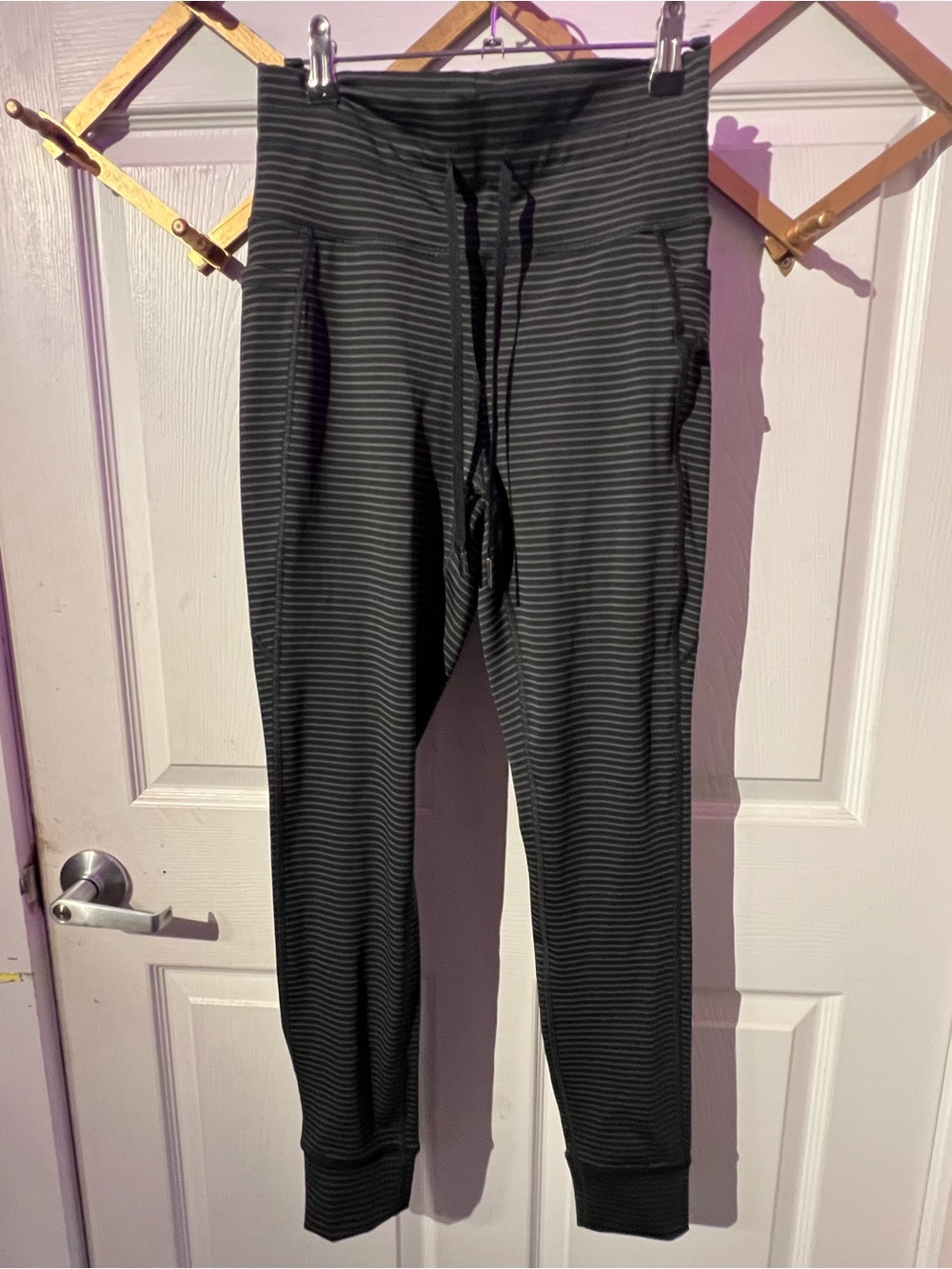 HALARA women’s  Black Striped Joggers size medium